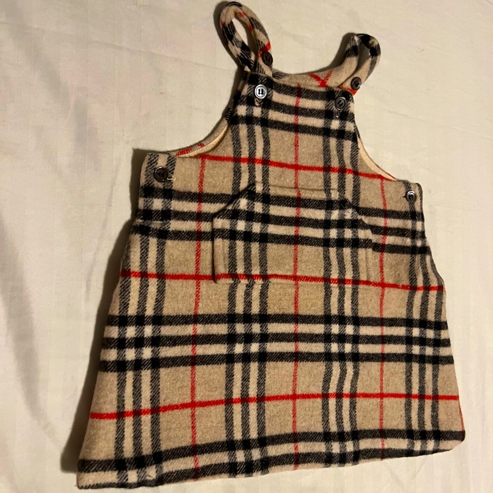 Burberry baby plaid wool/cashmere dress size 5-12 mo NEVER WORN